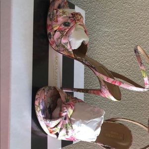 Aquazzaura Sandals Gorgeous Spring Blossom Fabric